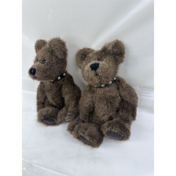 Boyds Bear Collection LTD 7” Plush ‘Humboldt’ 90-98 Faux Leather Studded Collar - Picture 2 of 5